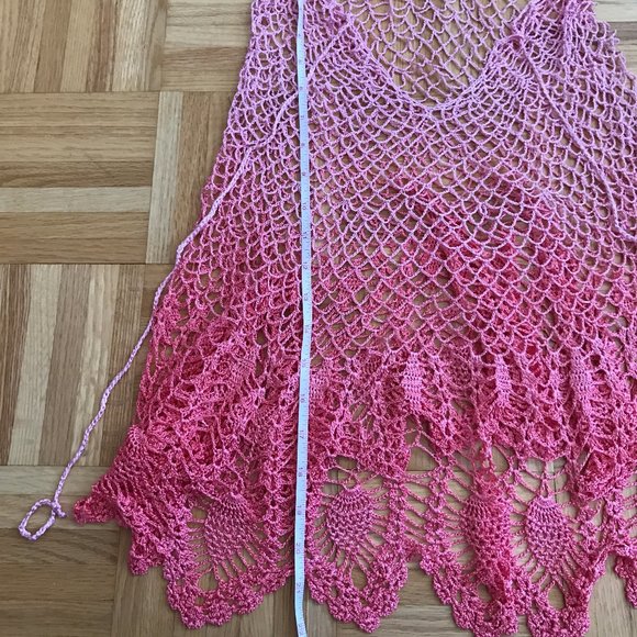 Majora Pink Ombre Crochet Poncho - OS - Picture 6 of 8